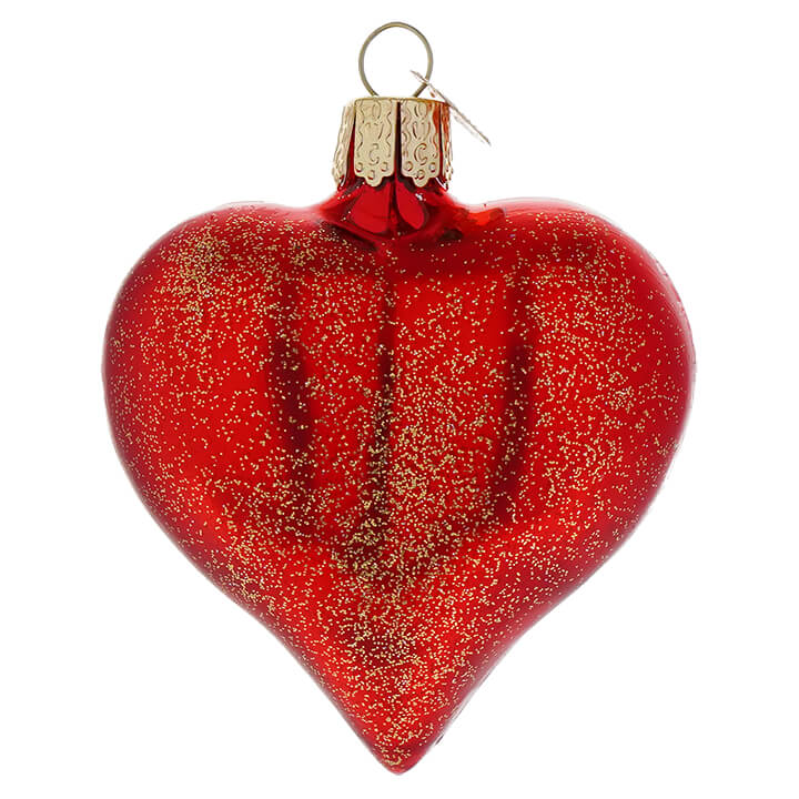 Large Glittered Heart Ornament