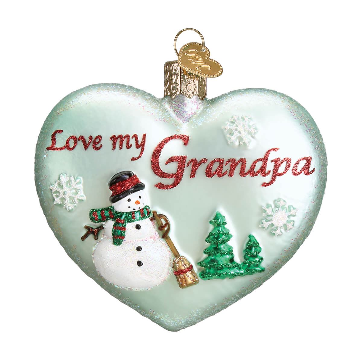 Love My Grandpa Heart Ornament