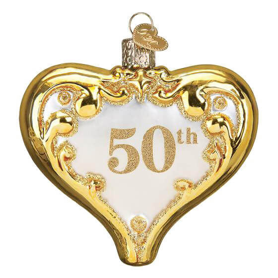 50th Anniversary Heart Ornament