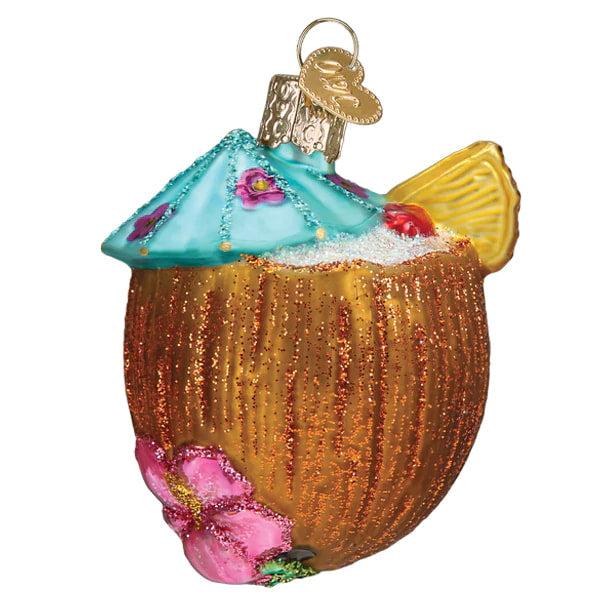 Tropical Coconut Drink Ornament