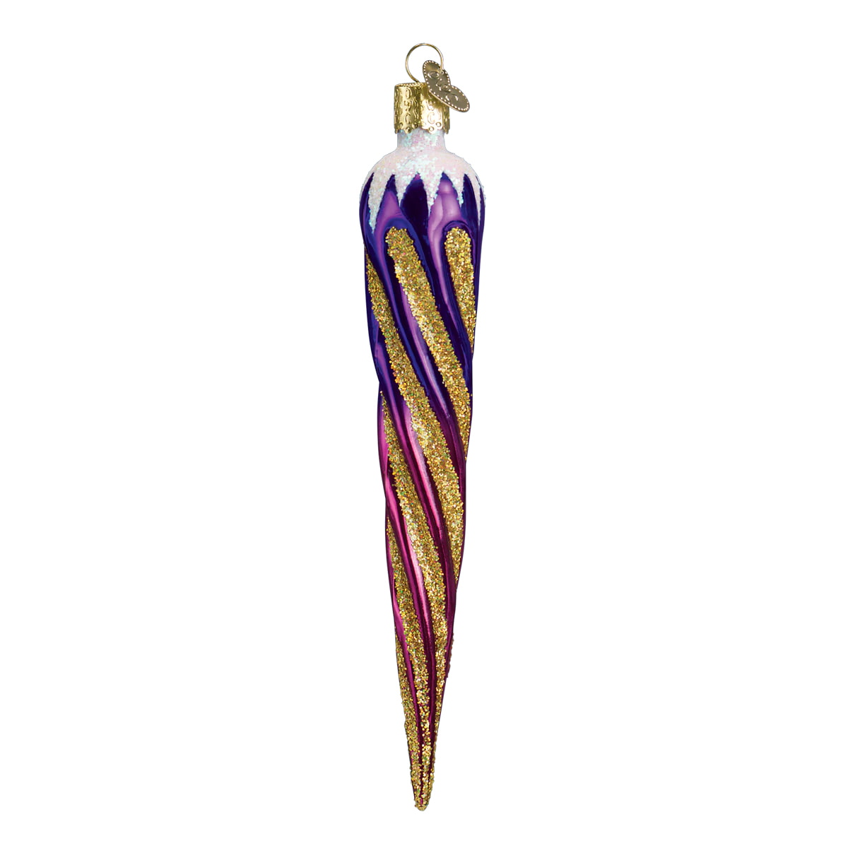 Purple Shimmering Icicle Ornament