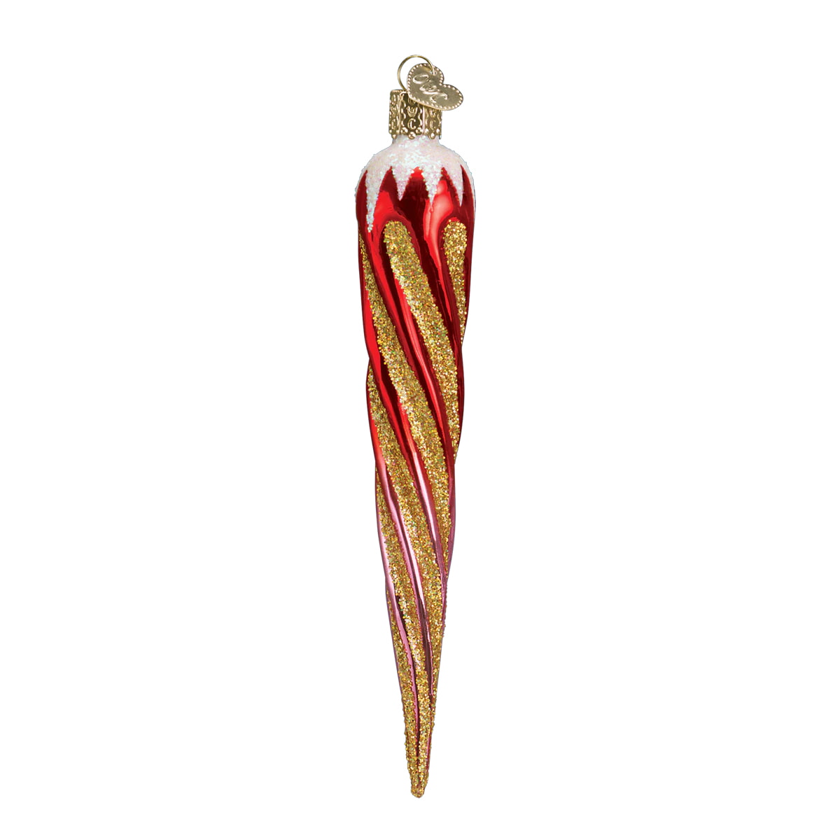 Red Shimmering Icicle Ornament