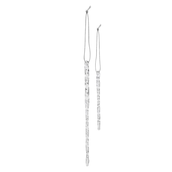 Clear Glass Icicles Set Of 24 Ornament