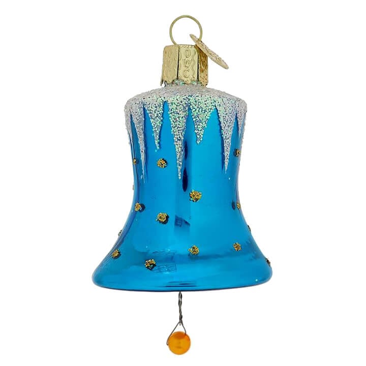 Blue Snowcapped Bell Ornament