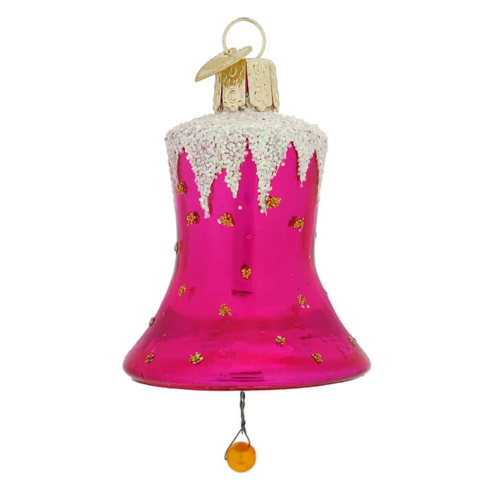 Pink Snowcapped Bell Ornament