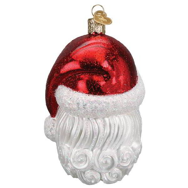Santa with Face Mask Ornament