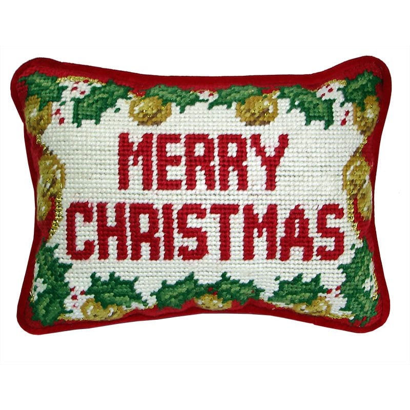 Merry Christmas With Bells Pillow