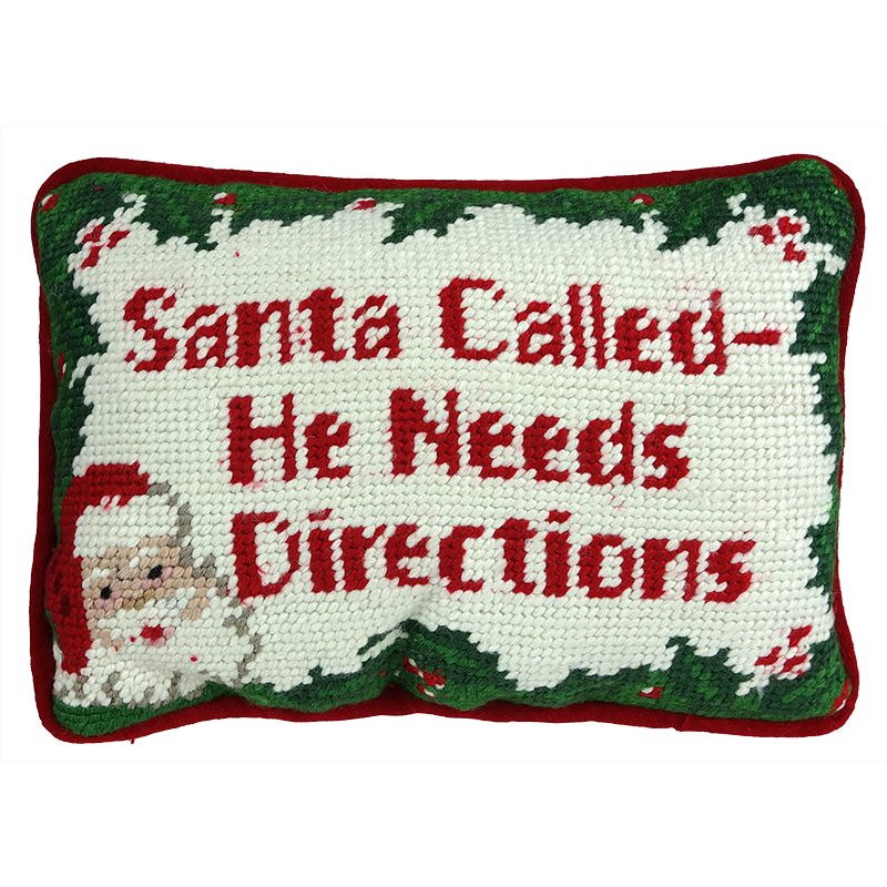 Santa Needs Directions Pillow