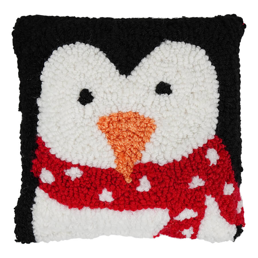 Penguin Hooked Pillow
