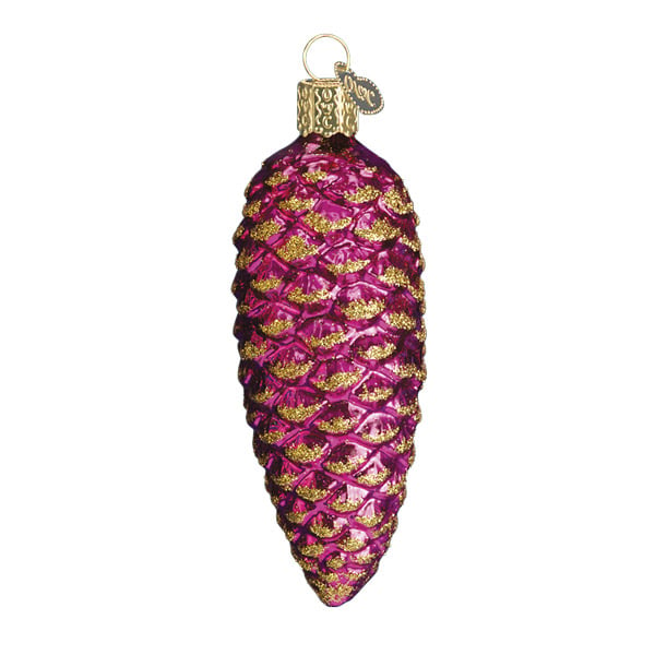Shimmering Pink Cone Ornament