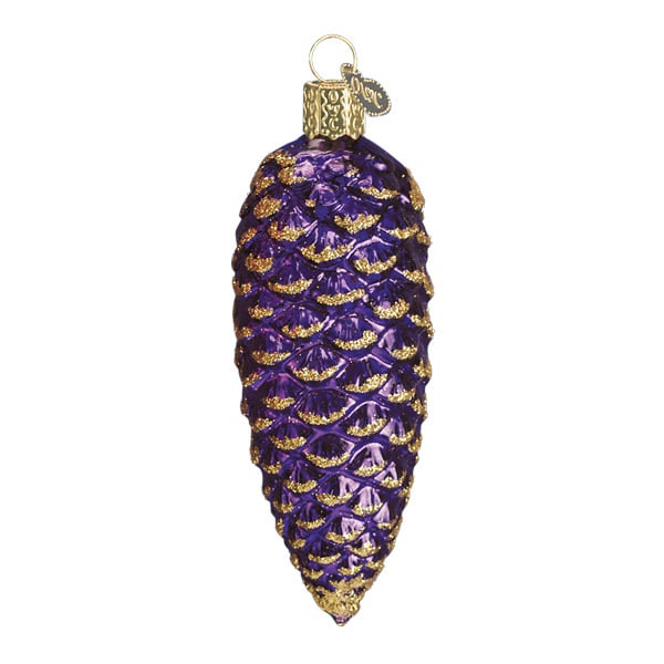 Shimmering Purple Cone Ornament