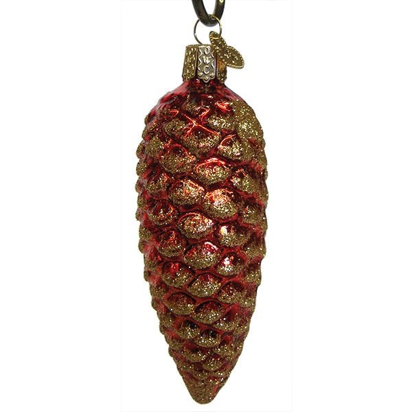 Shimmering Red Cone Ornament