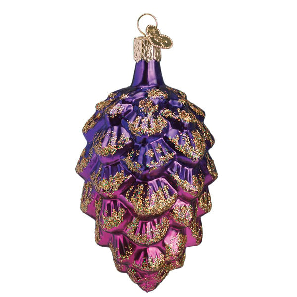Purple Ponderosa Pine Cone Ornament