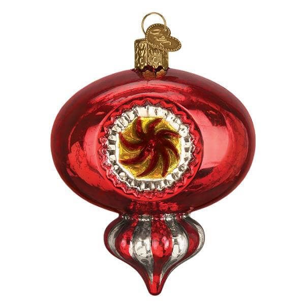 Red Peppermint Reflection Ornament