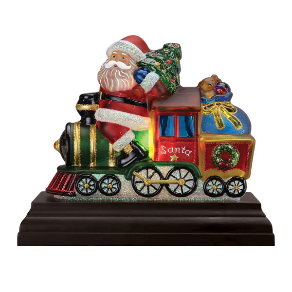 Santa On Locomotive Light
