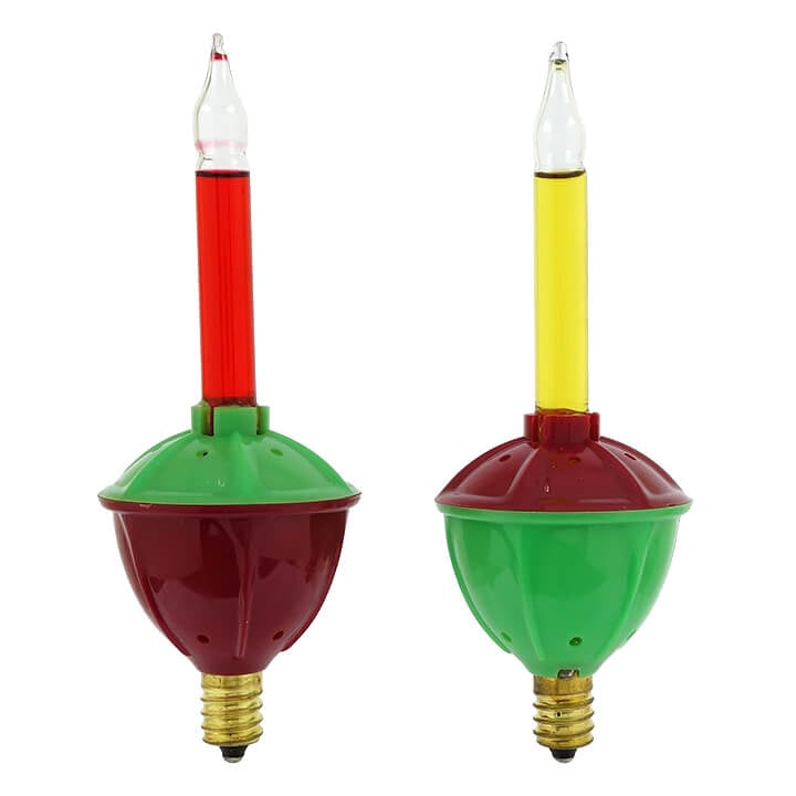 Red And Green C7 Bubble Light Replacements Set/2
