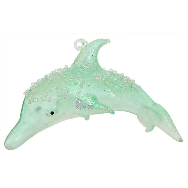 Aqua Dolphin Ornament