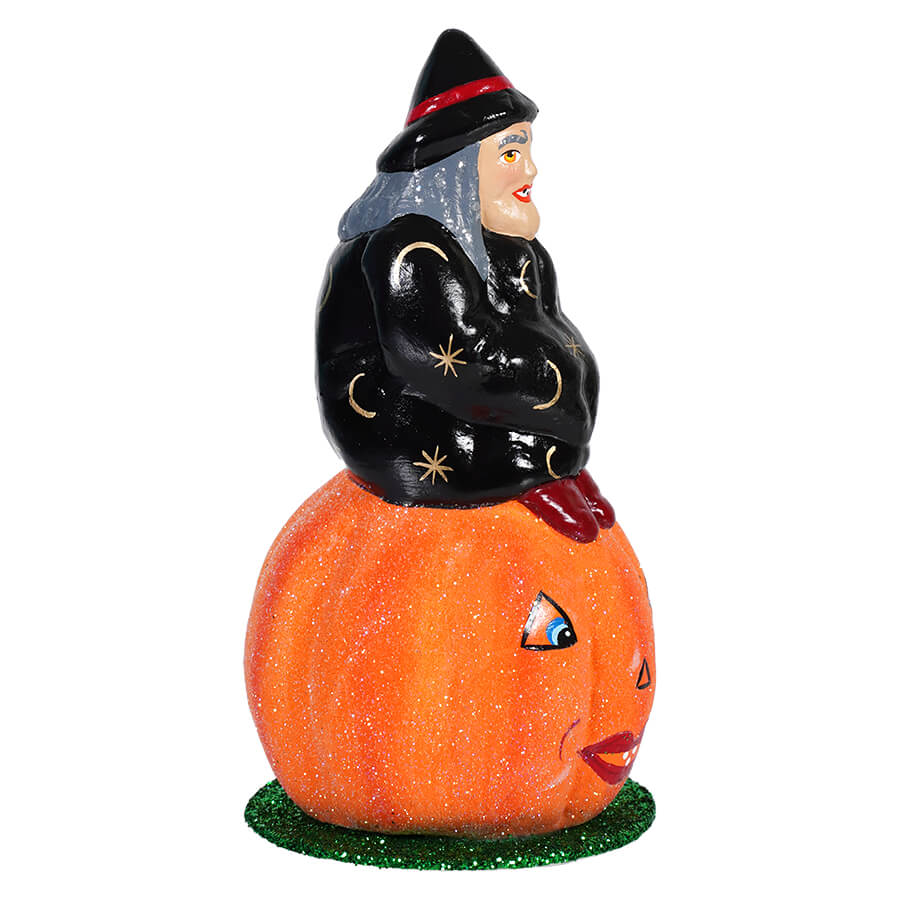 Witch On Pumpkin