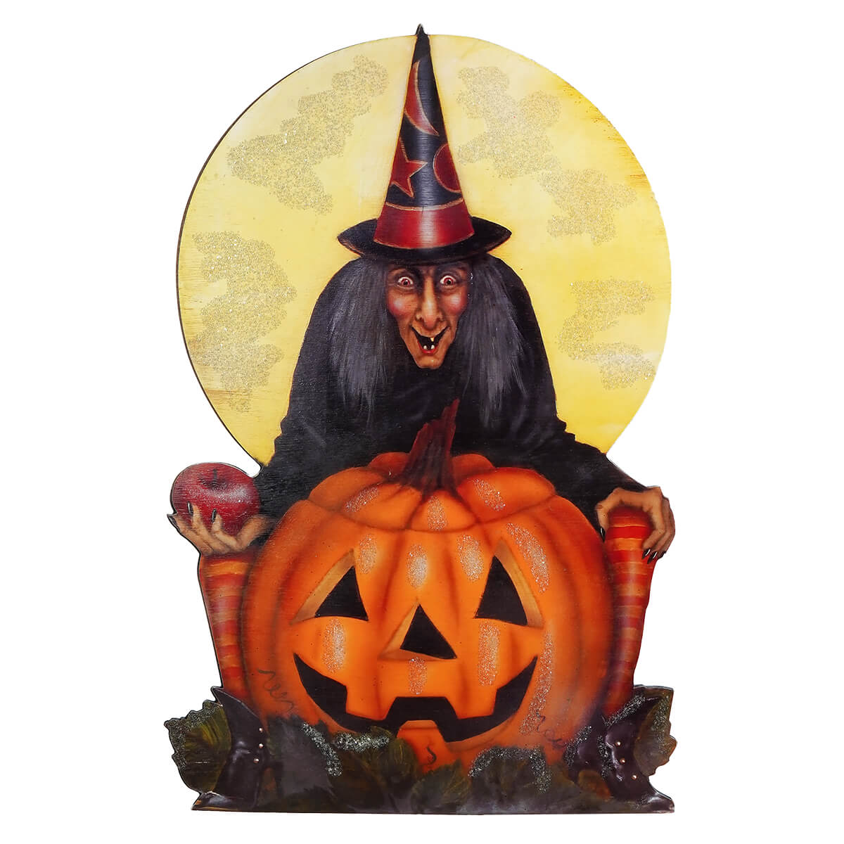 Midnight Witch with Pumpkin Dummy Board