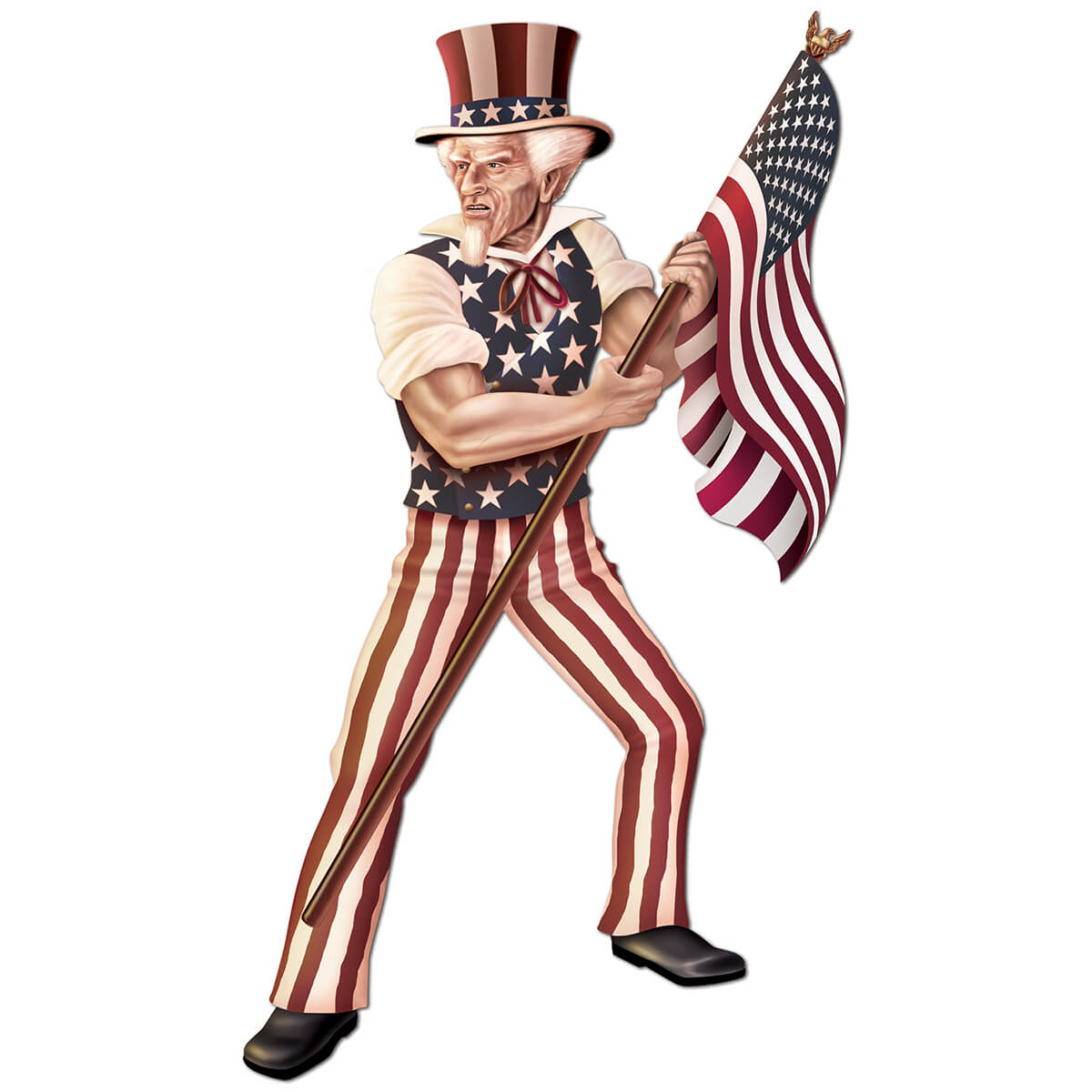 Vintage Patriotic Jointed Uncle Sam
