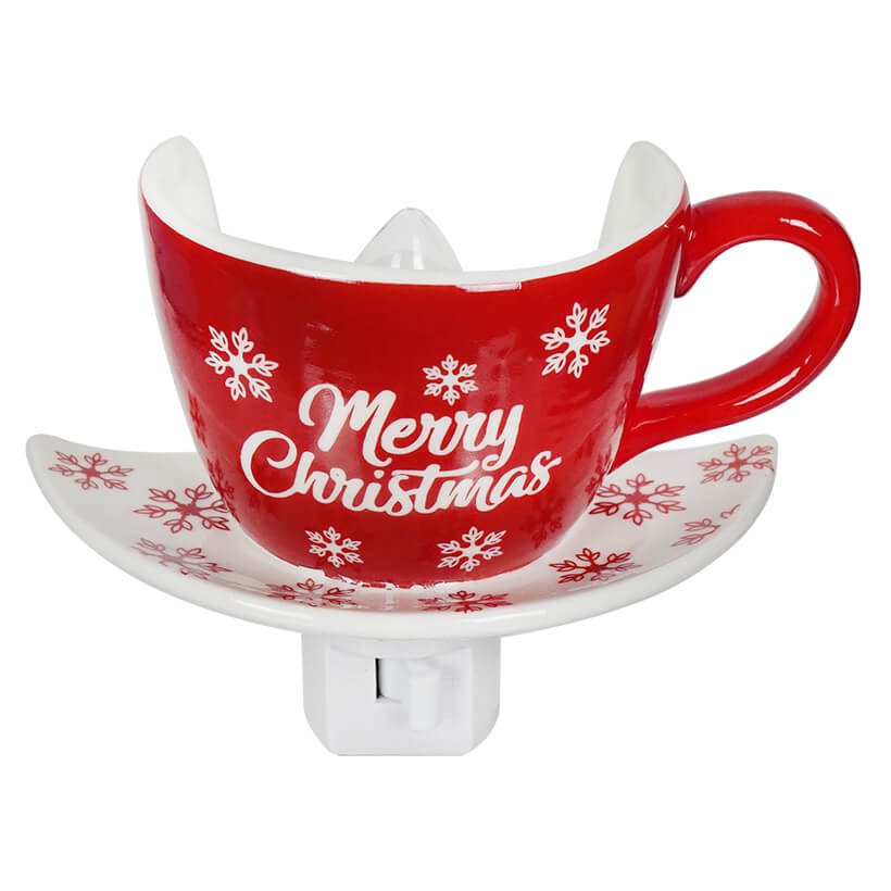 Merry Christmas Teacup Night Light