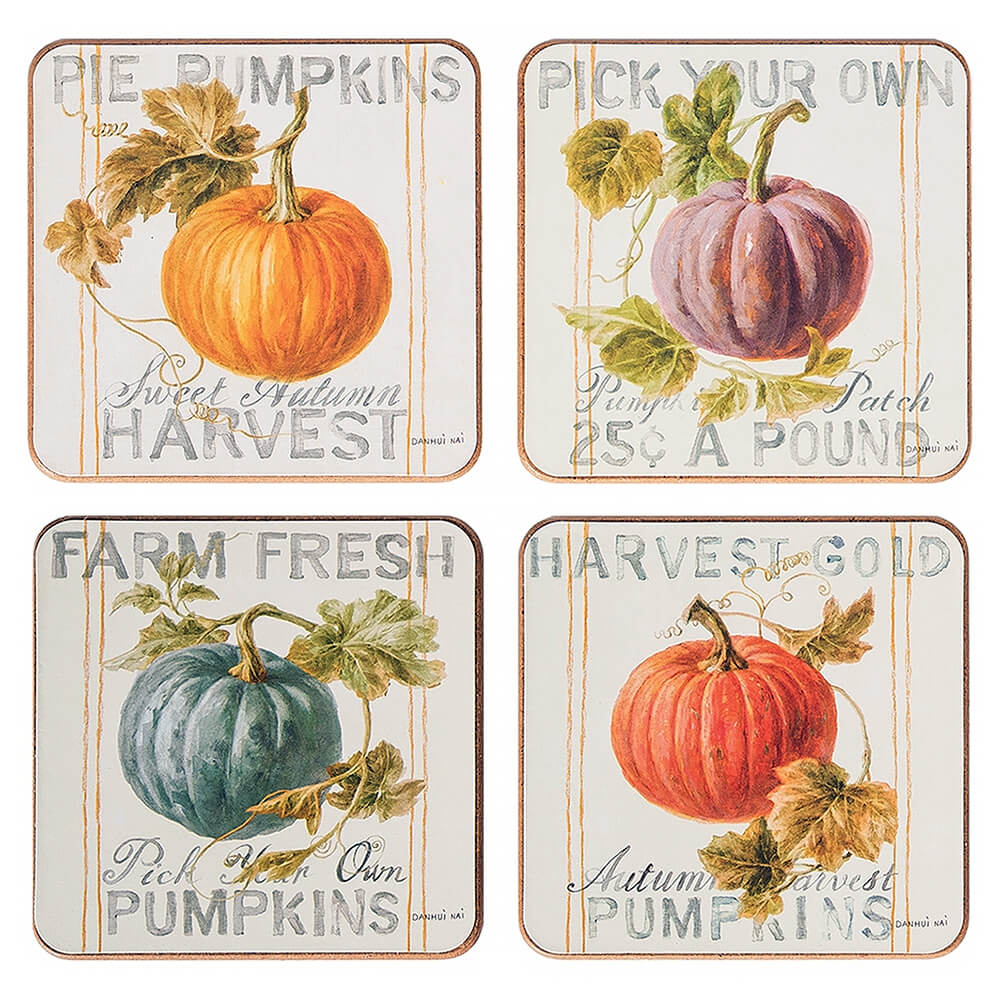 Pumpkin Patch Coasters Set/4