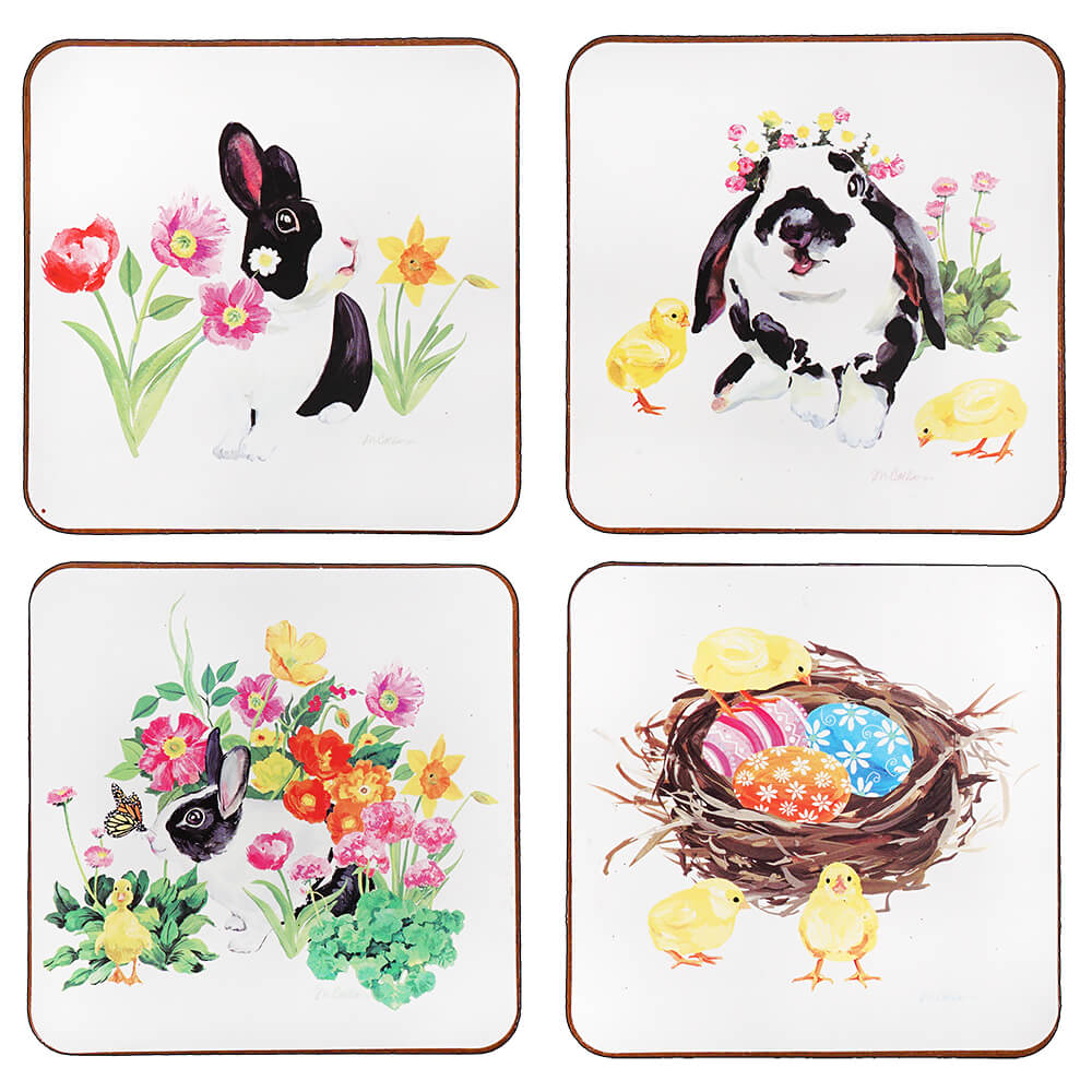 Easter Garden Coasters Set/4