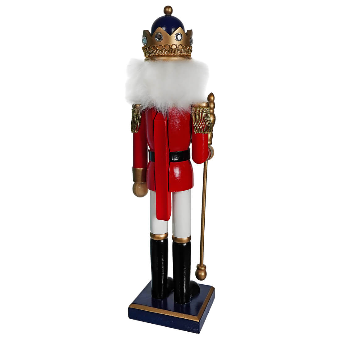 Red Nutcracker King With Staff
