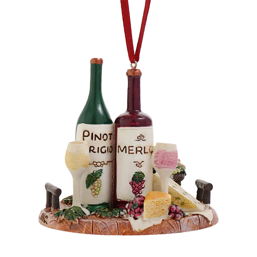 Perfect Vintage Wine & Cheese Tray Ornament