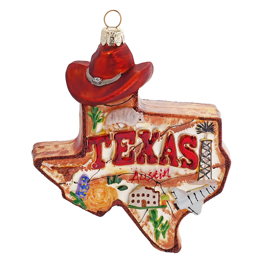 Glass Texas "Lone Star State" Ornament