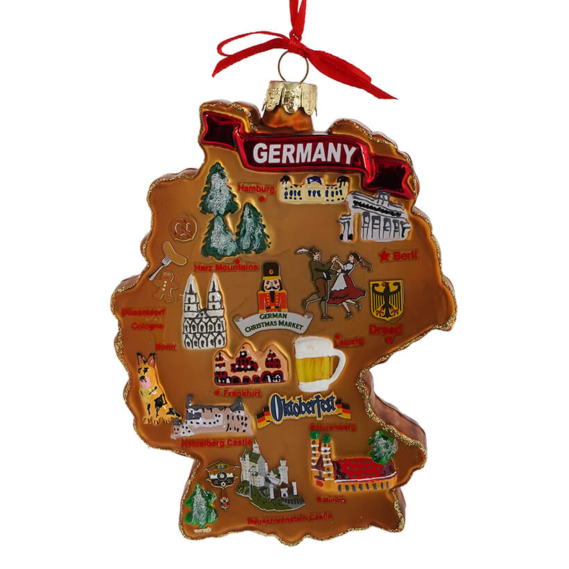 Germany International Country Map Ornament