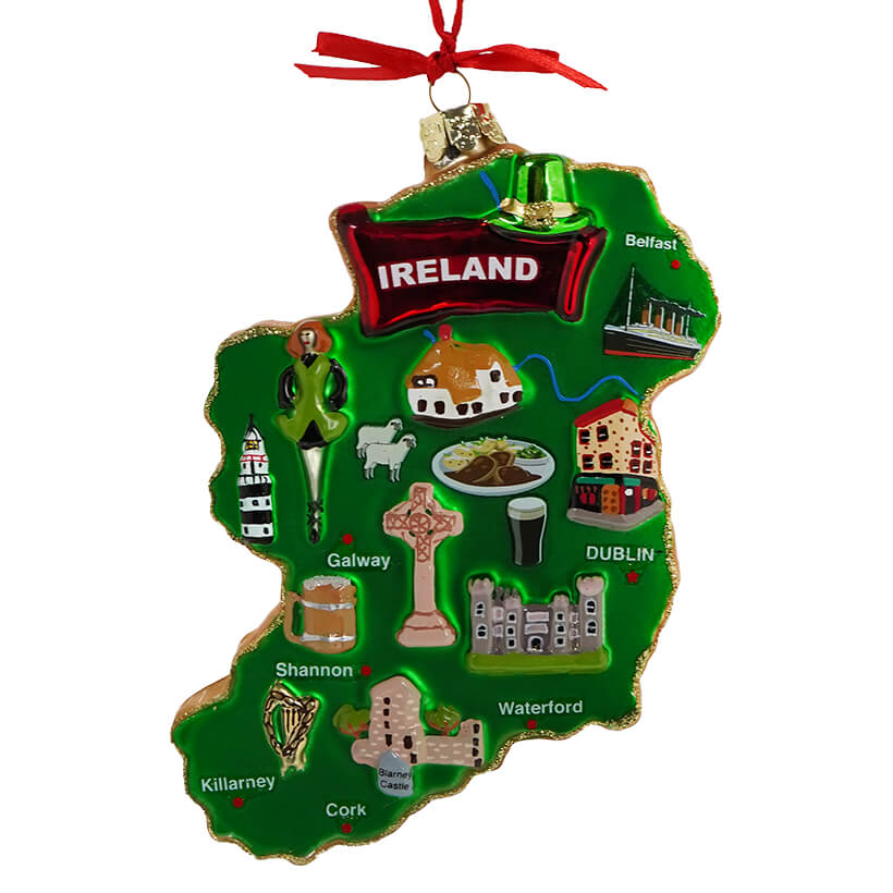 Ireland International Country Map Ornament