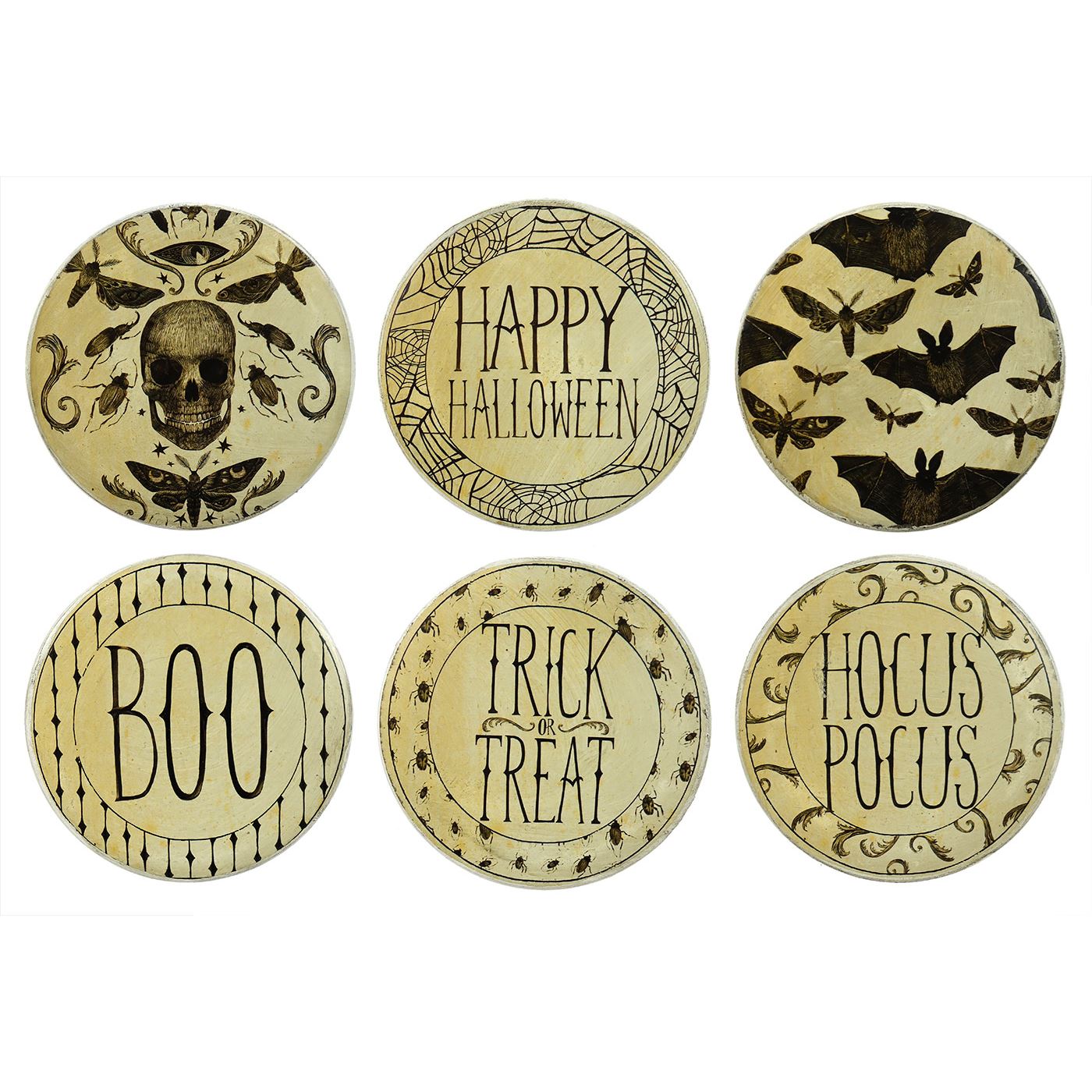 Halloween Images and Words Coasters Set/6