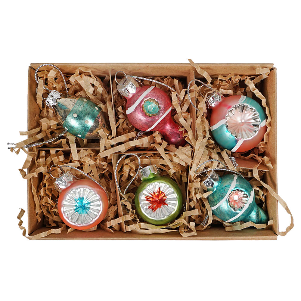 Hand-Painted Glass Witch's Eye Ornaments Box Set/6