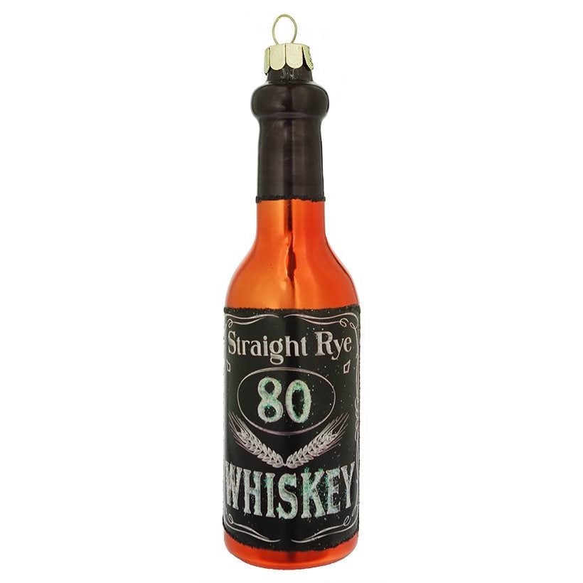 Straight Rye Whiskey Bottle Ornament