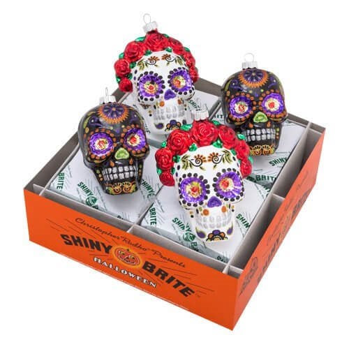 Halloween Day of the Dead Skulls Ornaments Box/4
