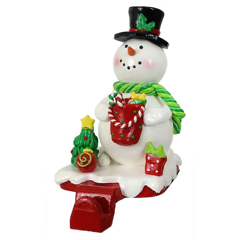 Snowman on Christmas Day Stocking Holder