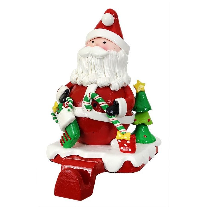 Santa on Christmas Day Stocking Holder