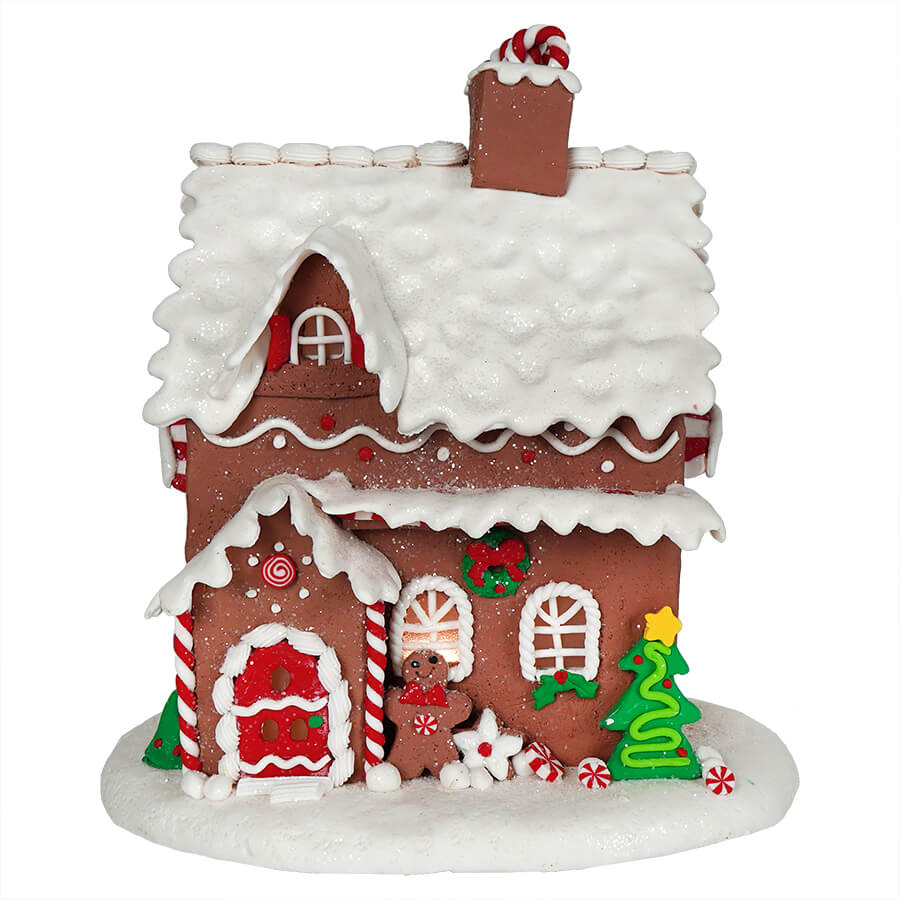Lighted Traditional Gingerbread House