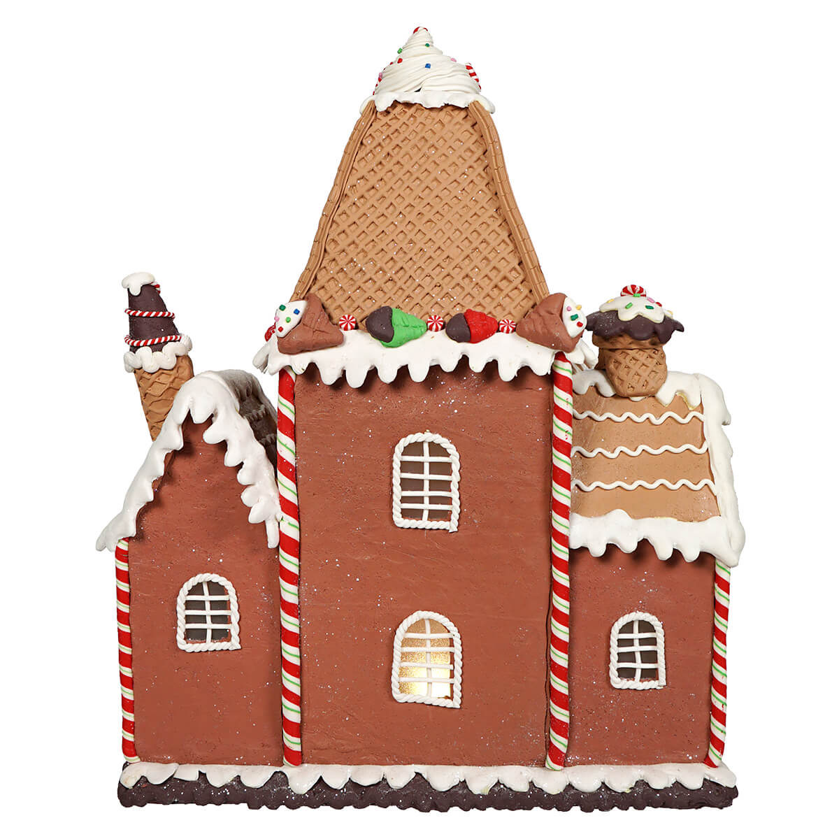 Claydough Gingerbread Lighted Fancy House