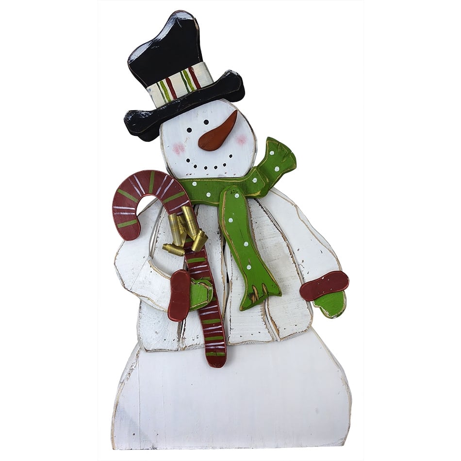 Jaunty Snowman with Candy Cane
