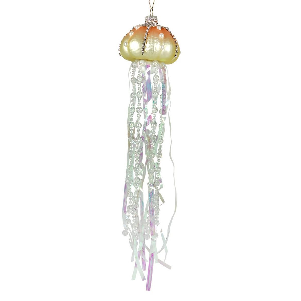 Jeweled Jellyfish with Long Tentacles Ornament