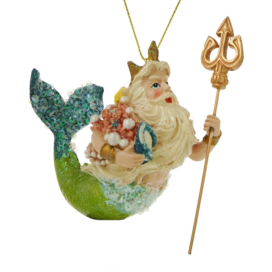 King Neptune with Staff Ornament