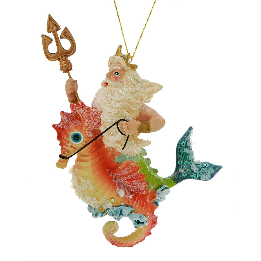 King Neptune on Seahorse Ornament