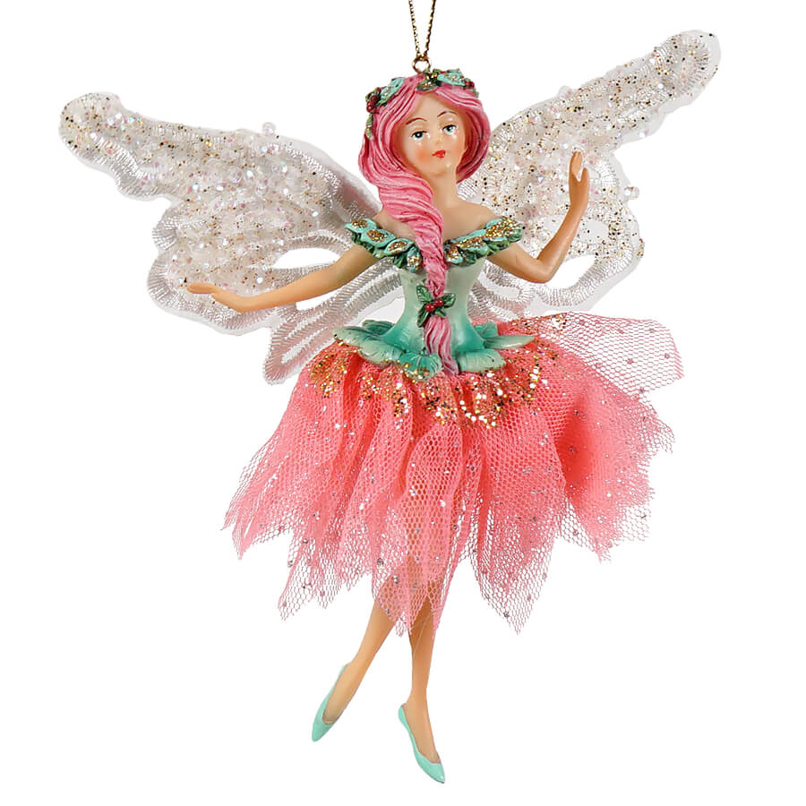 Garden Pink Fairy Ornament