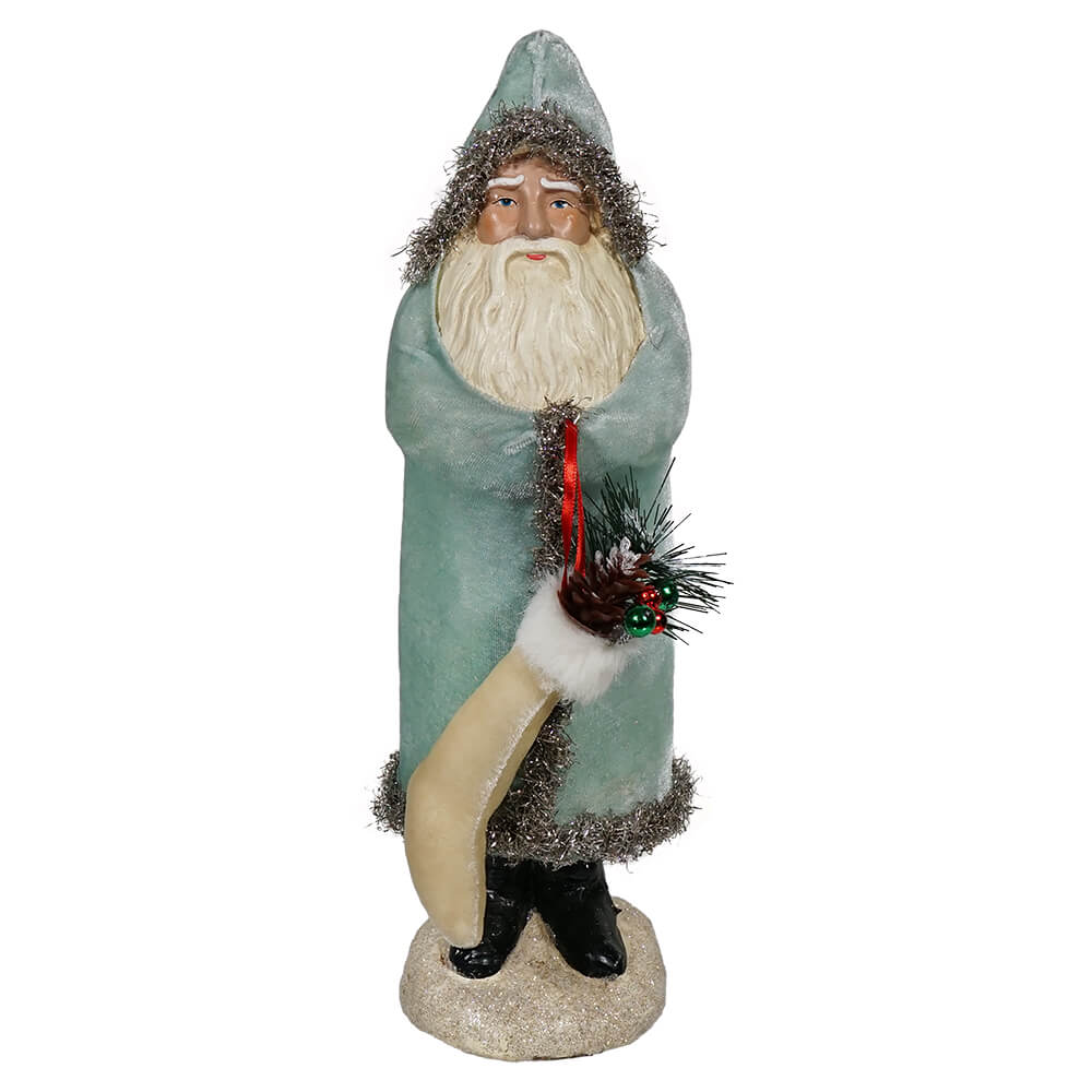 Turquoise Velvet Belsnickle Santa