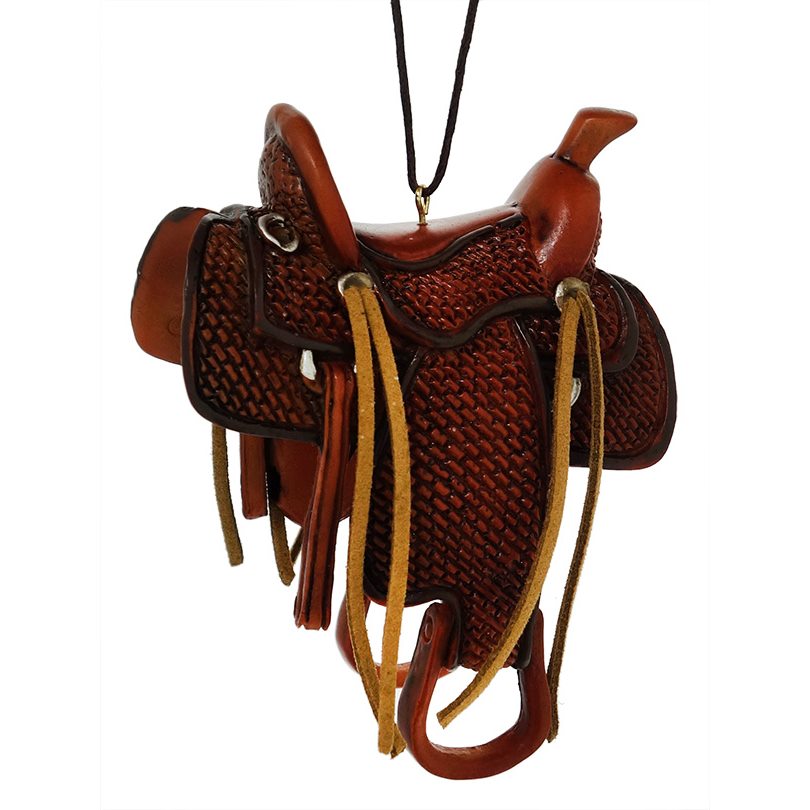 Western Braided Saddle Ornament