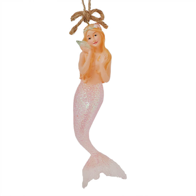 Pink Transparent Mermaid Ornament
