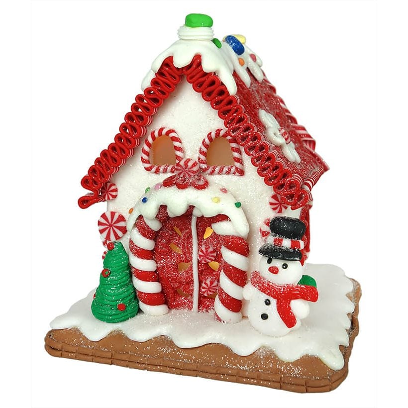 Snowman Candy Cottage Lighted House