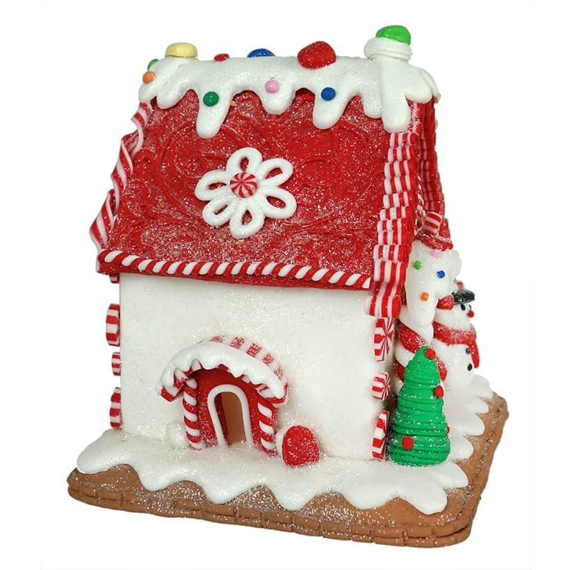 Snowman Candy Cottage Lighted House